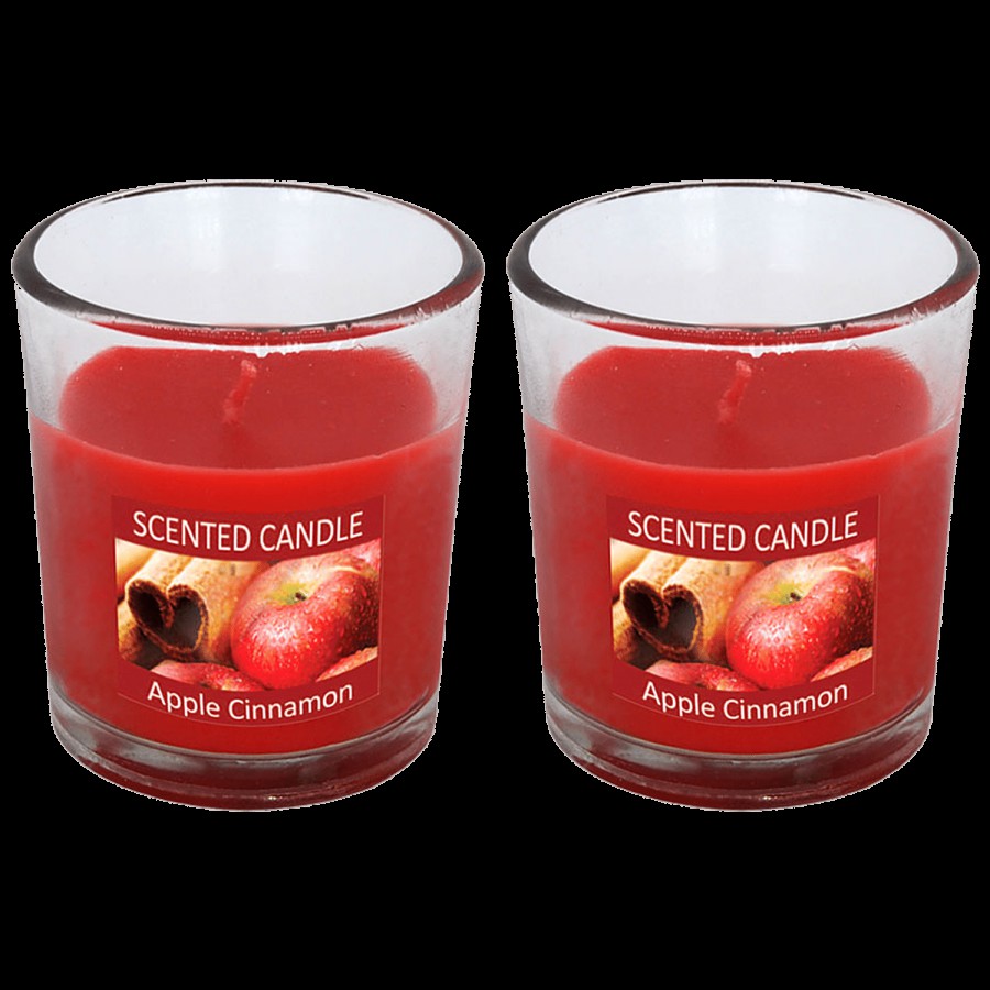 IKT IKT Glass Container Scented Candles - Apple Cinnamon