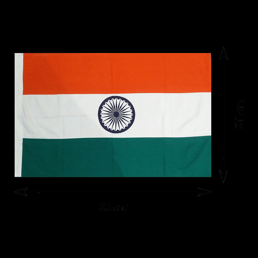 Indian Poly Cotton Fabric Indian Flag - Har Ghar Tiranga