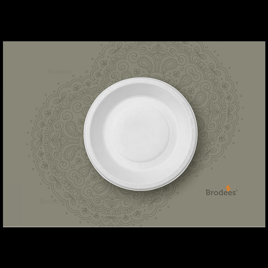 Brodees Disposable Round Plate - 6'' Diameter