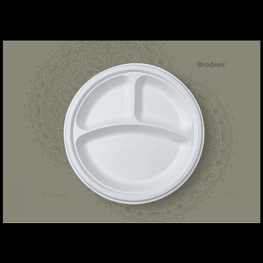 Brodees Disposable Round Plate - 9'' Diameter