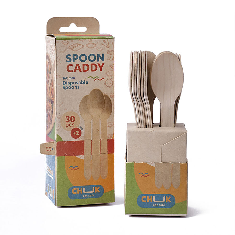 Chuk Spoon Caddy 160 mm Disposable Wooden Spoon