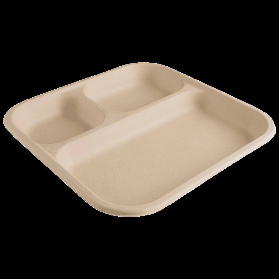 Chuk Disposable Meal Plate - 3 Compartment