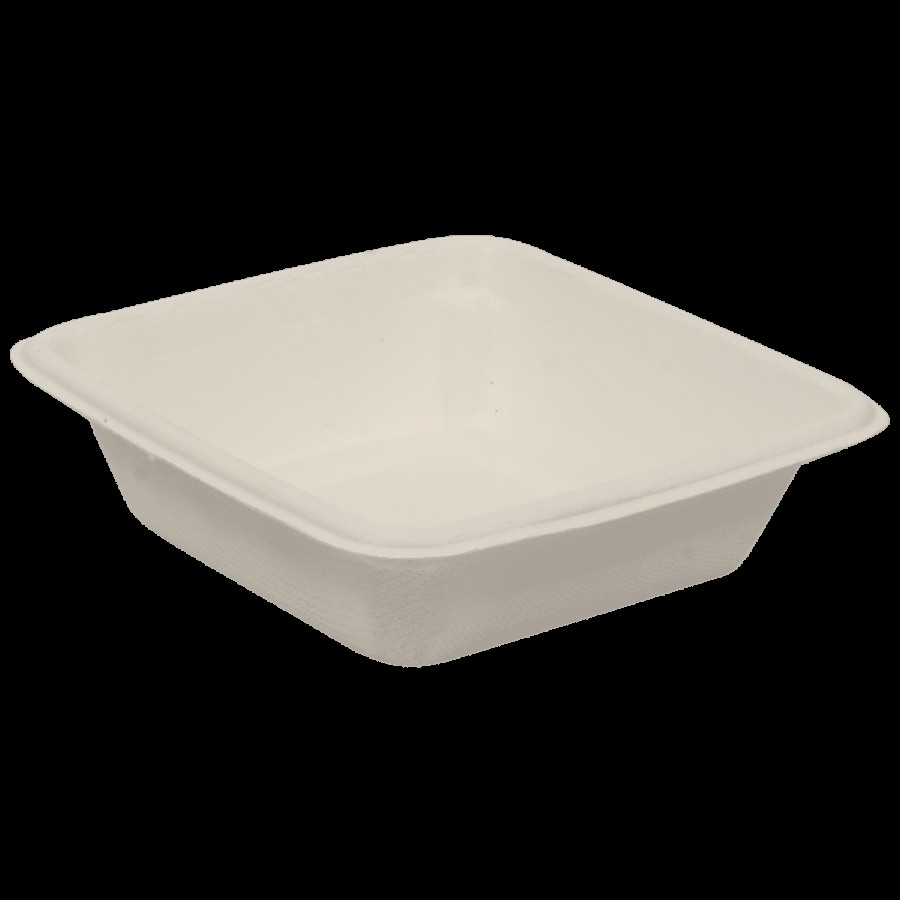 Klassic Disposable Biodegradable Bagasse Bowl - Square