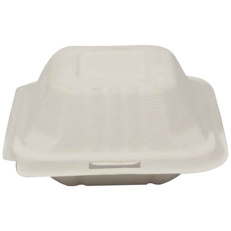 Klassic Disposable Biodegradable Bagasse Clamshell - Square