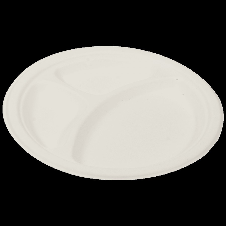 Klassic Disposable Biodegradable Bagasse Plate - Round