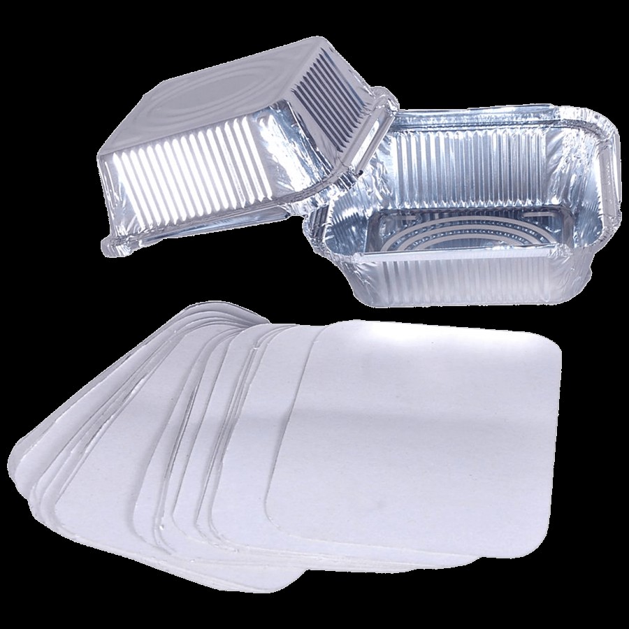 Nabhas Aluminium Foil Container With Paper Lid - Disposable