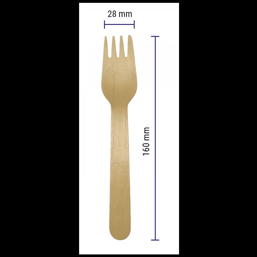 Nabhas Disposable Wooden Fork - Eco-Friendly