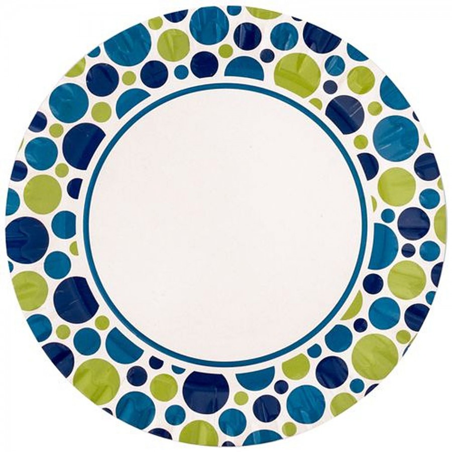 Origami Disposable Printed Paper Plates - 19 cm