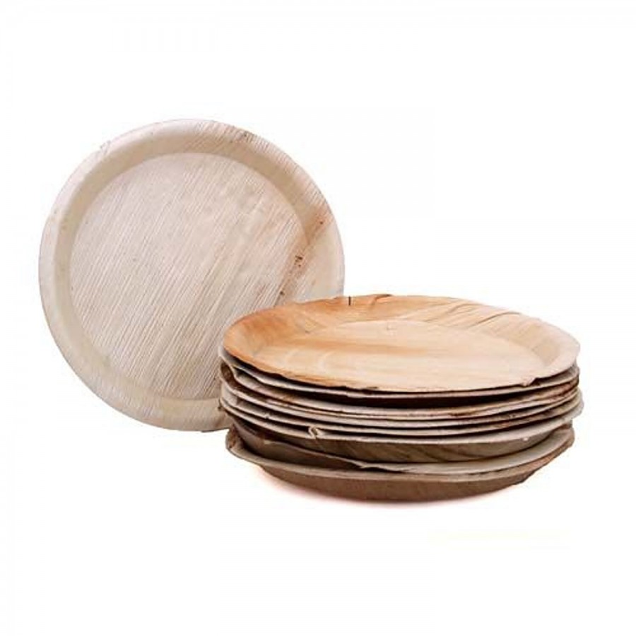 Re Round Plate - Biodegradable Areca Leaf