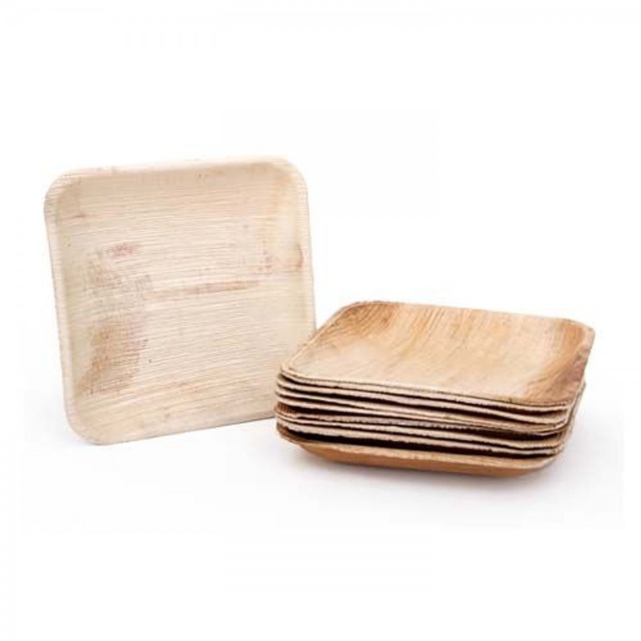 Re Square Plate - Biodegradable Areca Leaf