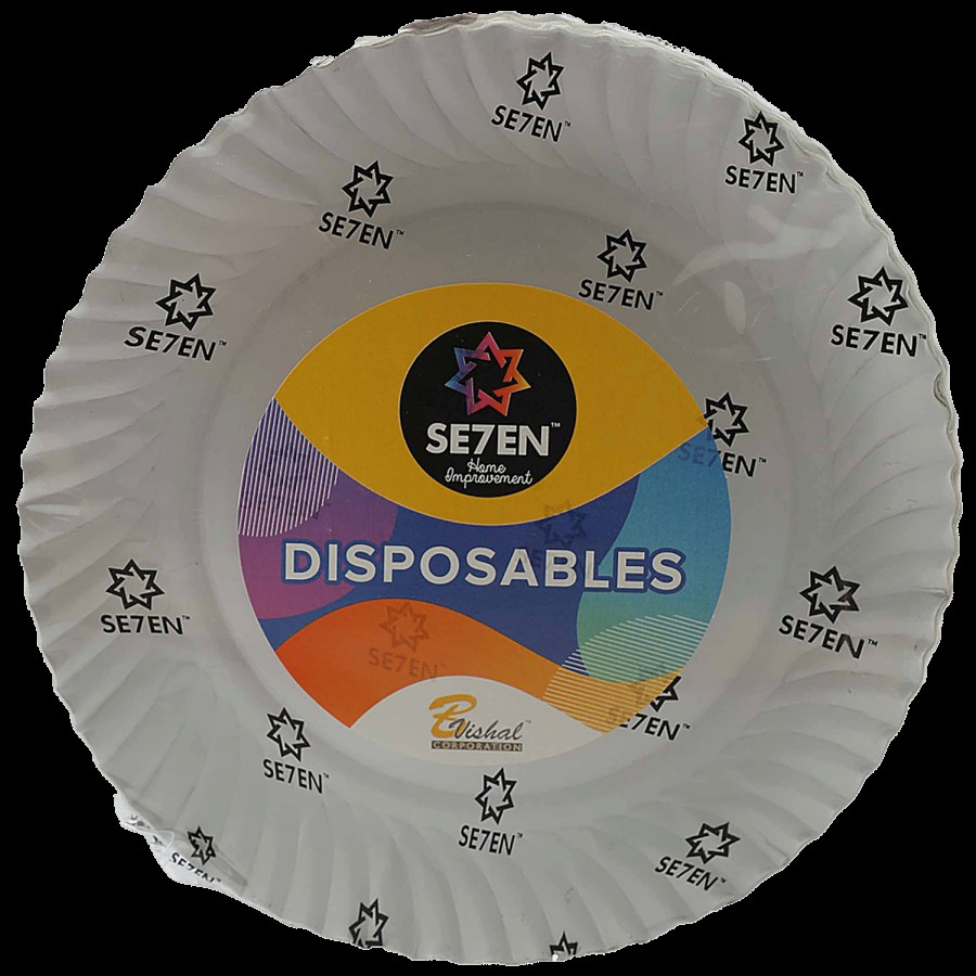 SE7EN Disposable Paper Plate - Round