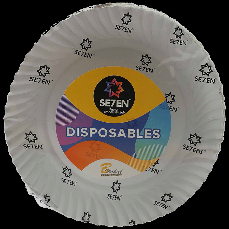 SE7EN Disposable Paper Plate - Round