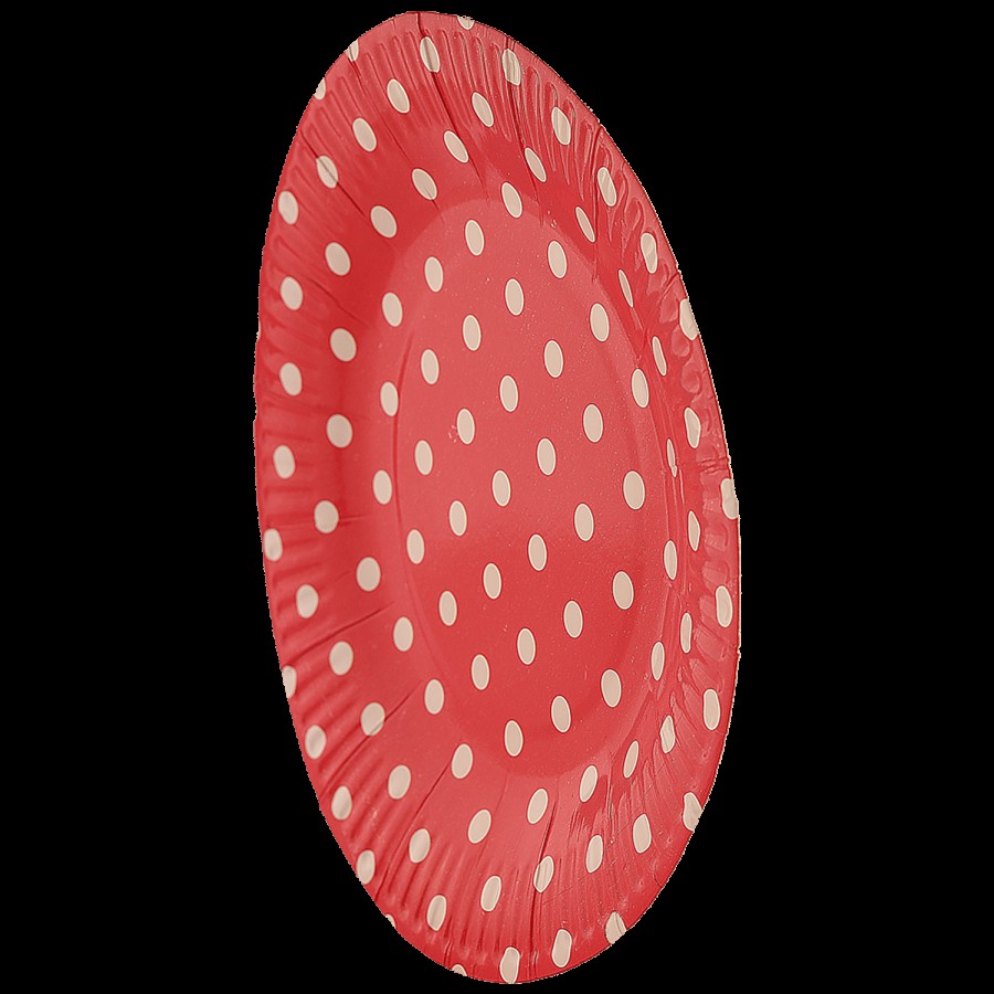 SE7EN Polka Dot Paper Plate - For Parties