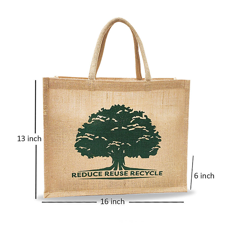 Earthbags Jute Shopping Bag/Carry Bag - Printed