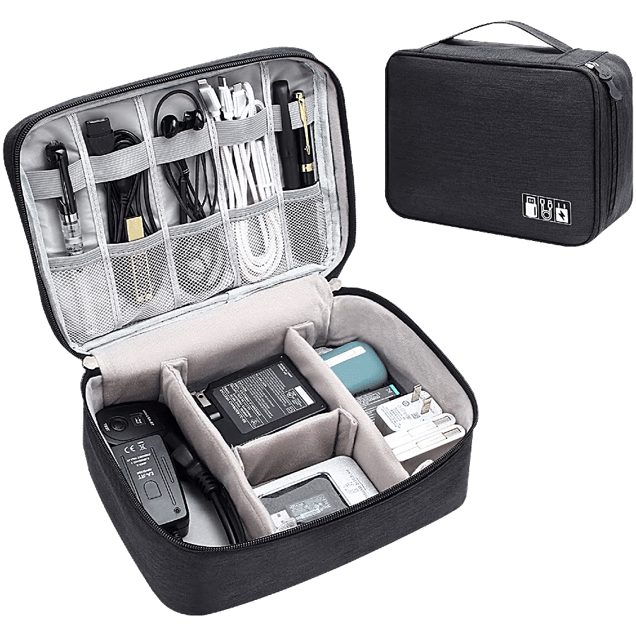 Pearl Fiesta Electronic Accessories Organizer Bag/Universal Carry Travel Gadget Bag - For Cables