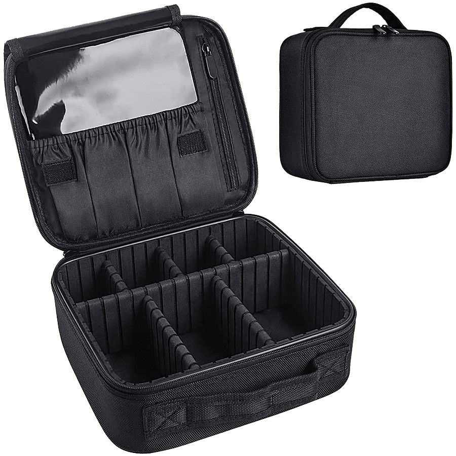 Pearl Fiesta Makeup Cosmetic Storage Case - With Adjustable Compartment