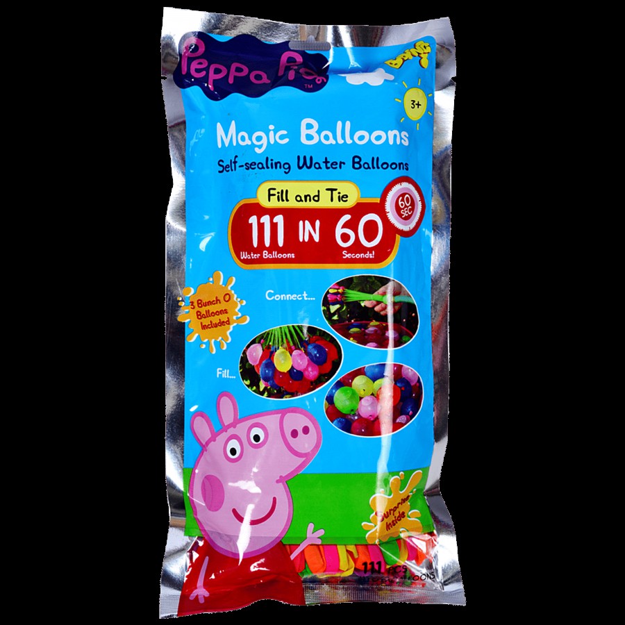 Boing Holi Water Balloons With Tap Connector - Peppa Pig