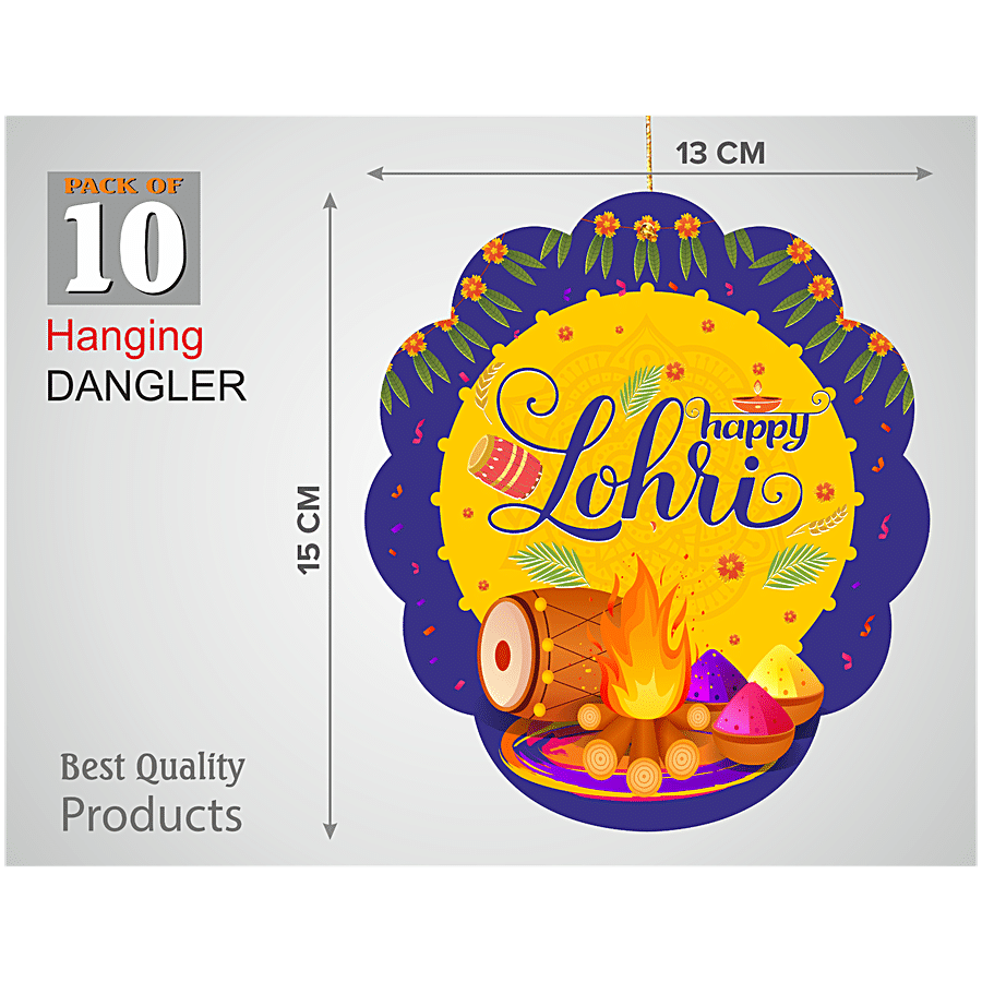 Brodees "Happy Lohri" Danglers/Hanging Cards