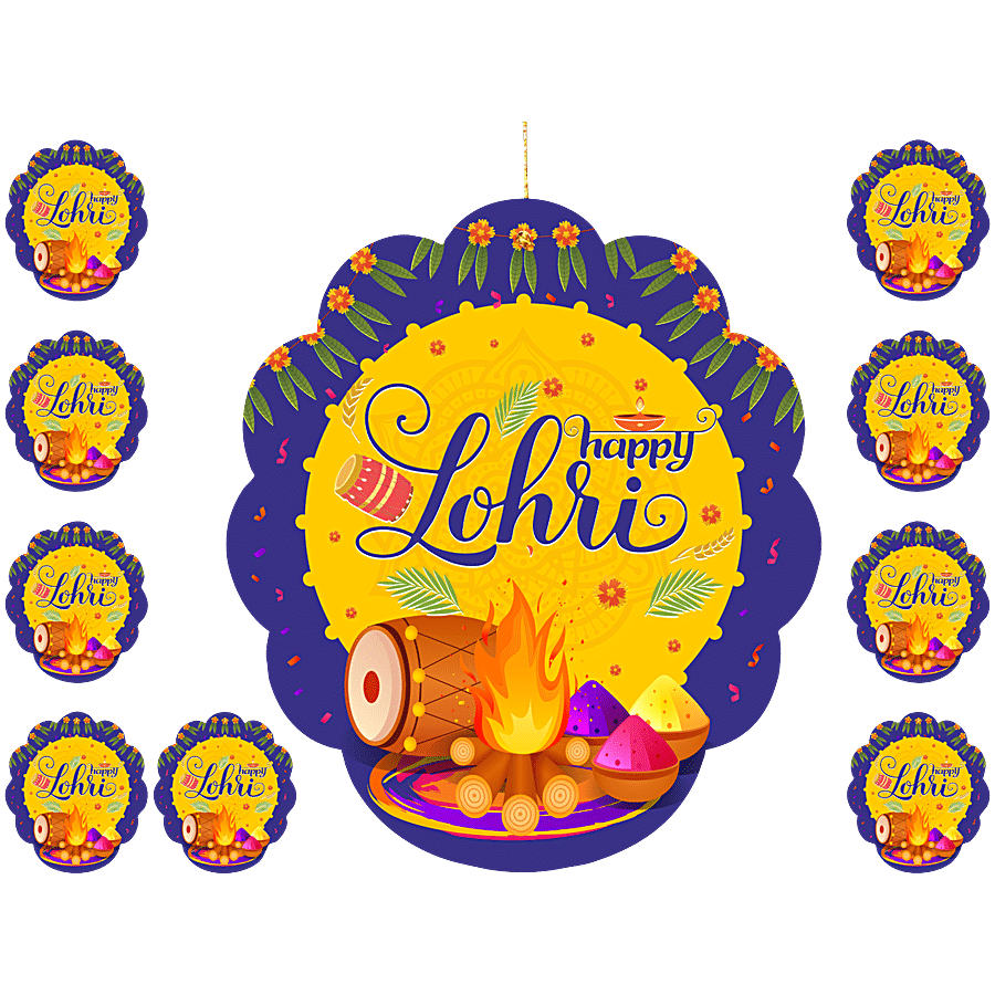 Brodees "Happy Lohri" Danglers/Hanging Cards