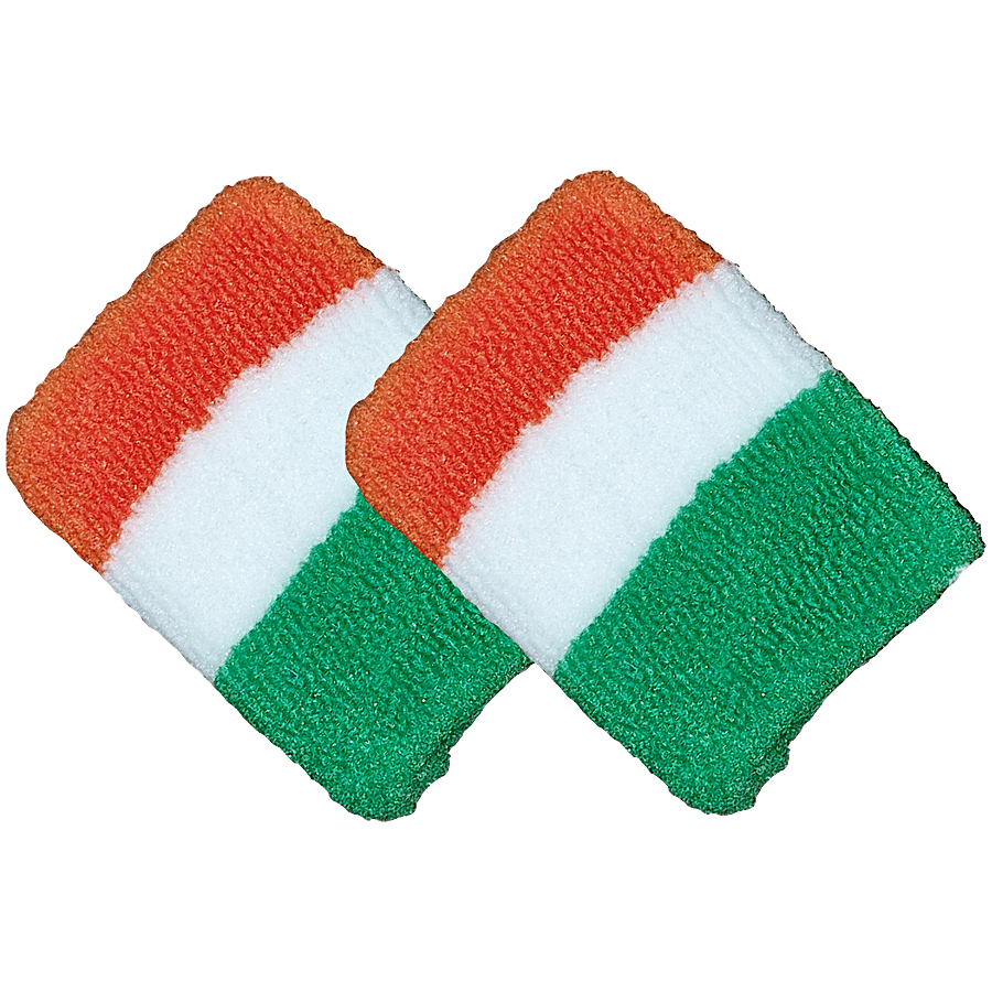 Brodees Tri Colour Theme Stretchable Wristband