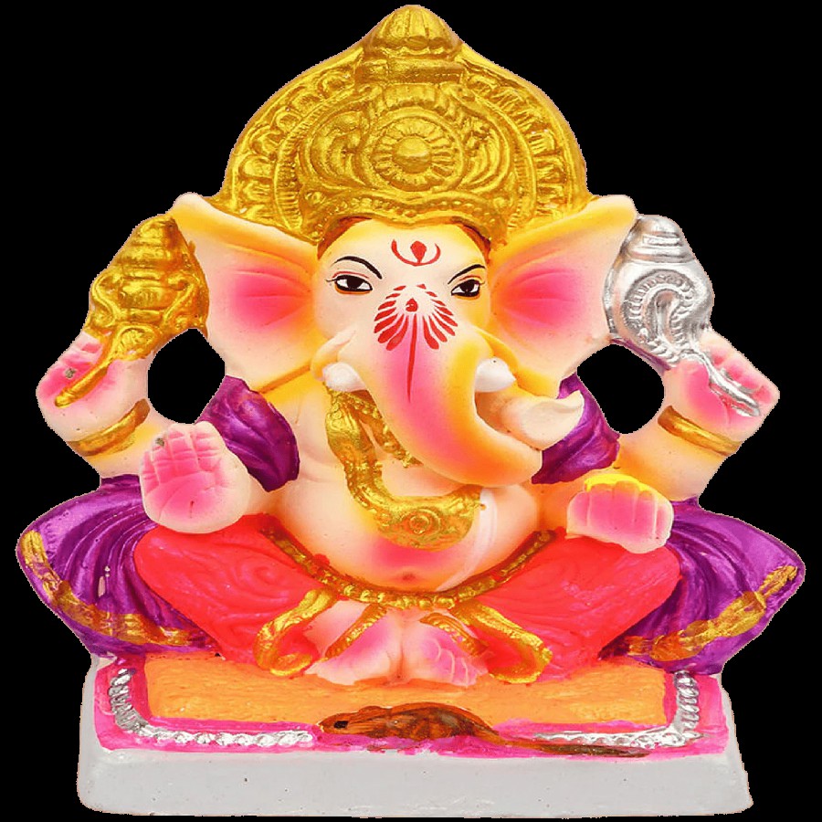 CS Ganapathi Ganesha Idol Murti 20.3 cm x 16.5 cm