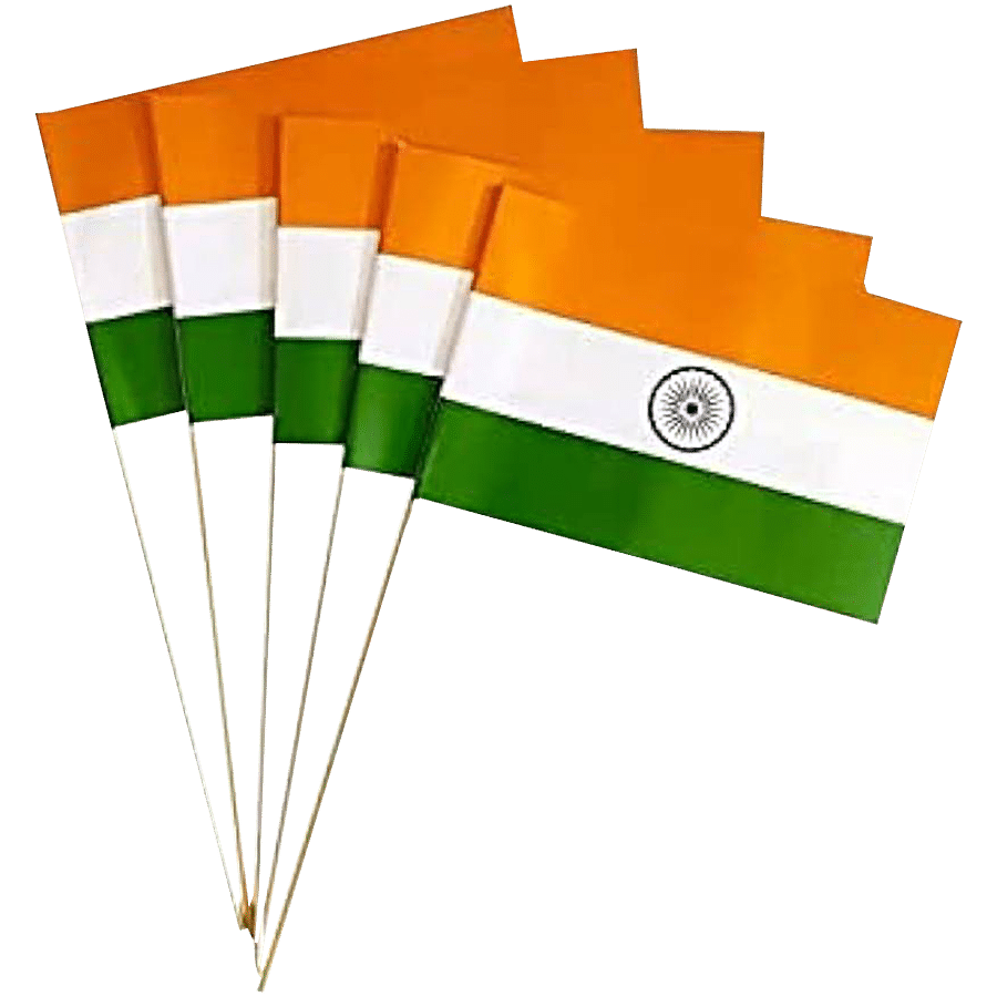 Creative Space National Paper Flag Tiranga Jhanda With Stick