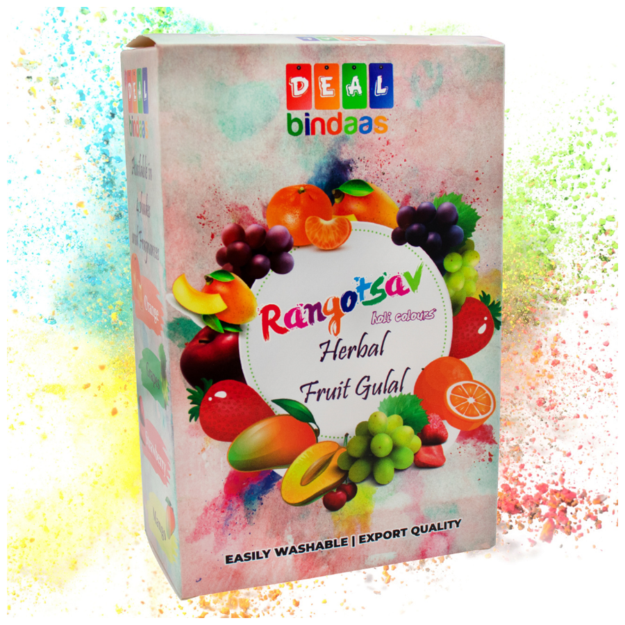 DealBindaas Rangotsav Herbal Fruit Gulal/Holi Colours - Easily Washable