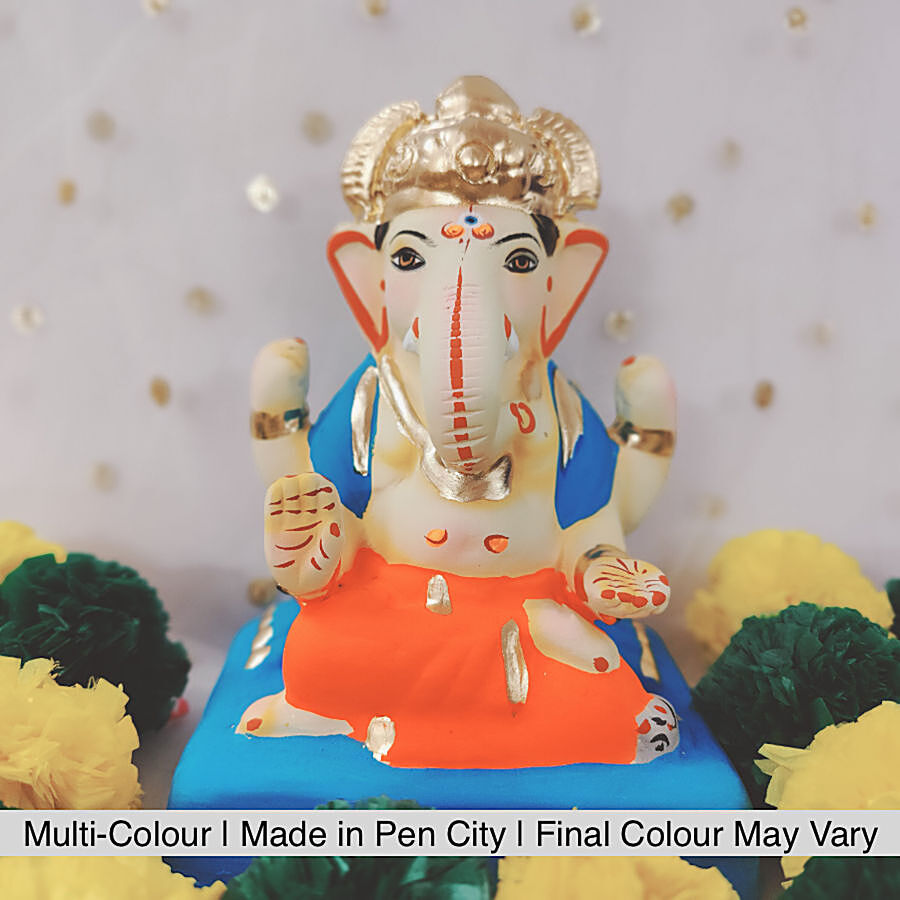 House of Festivals Ganpati Clay Murti/Ganesha Idol - Eco-Friendly