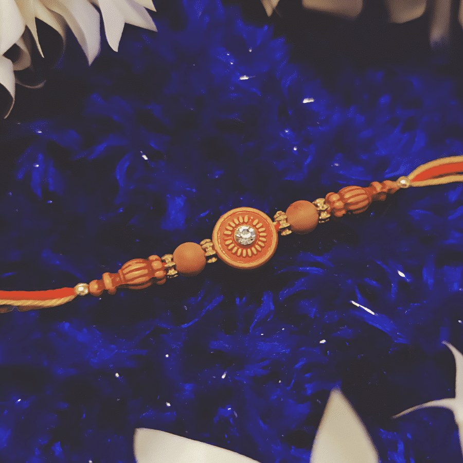 House of Festivals Mauli Rakhi - With Sparkling Stone