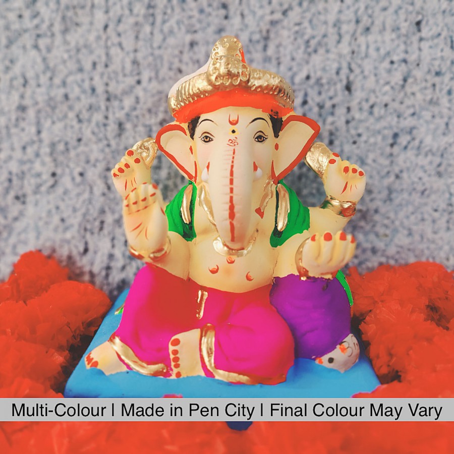 House of Festivals Ganpati Clay Murti/Ganesha Idol - Eco-Friendly