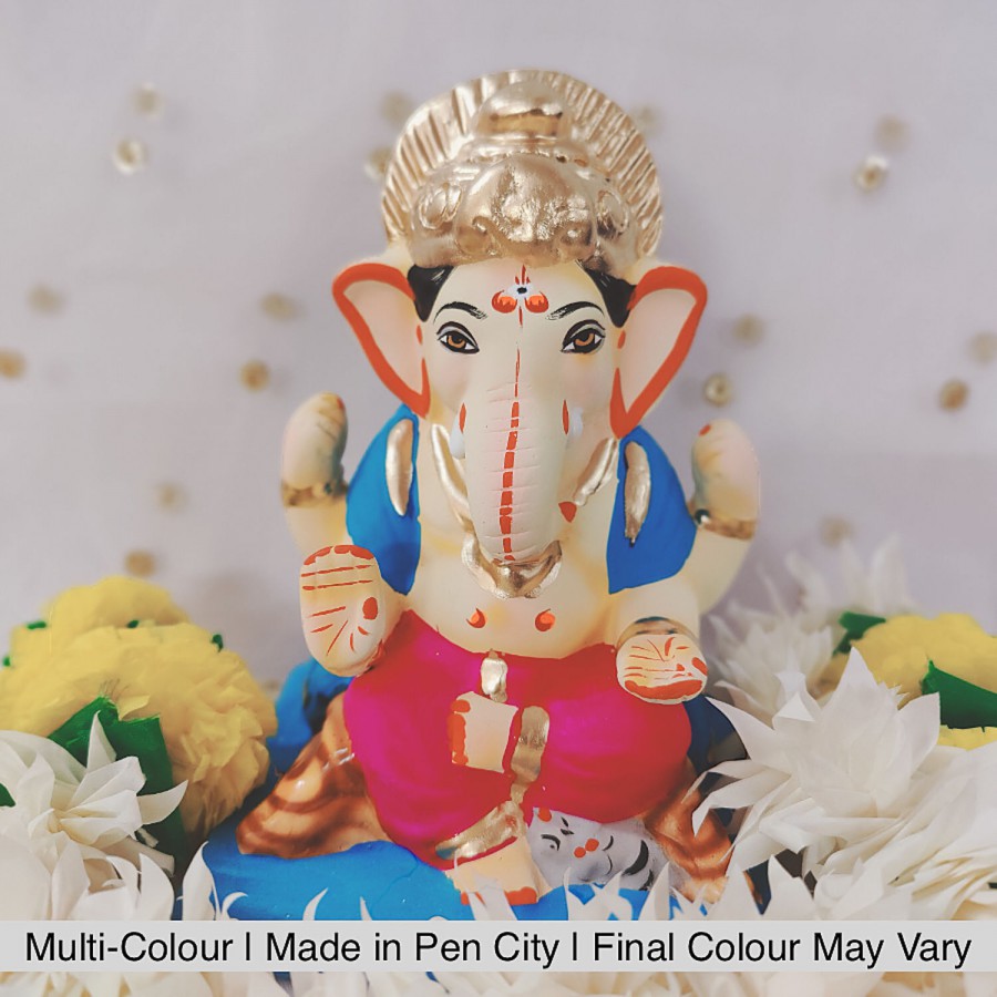 House of Festivals Ganpati Clay Murti/Ganesha Idol - Eco-Friendly