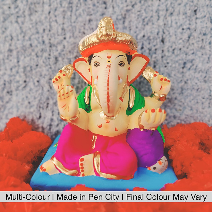 House of Festivals Ganpati Clay Murti/Ganesha Idol - Eco-Friendly