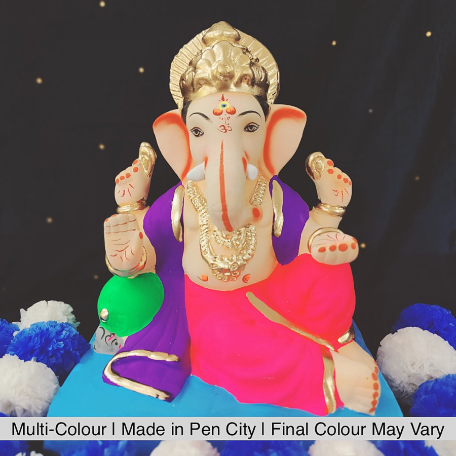 House of Festivals Ganpati Clay Murti/Ganesha Idol - Eco-Friendly