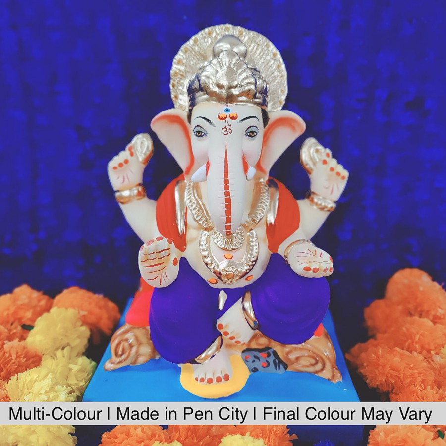 House of Festivals Ganpati Clay Murti/Ganesha Idol - Eco-Friendly