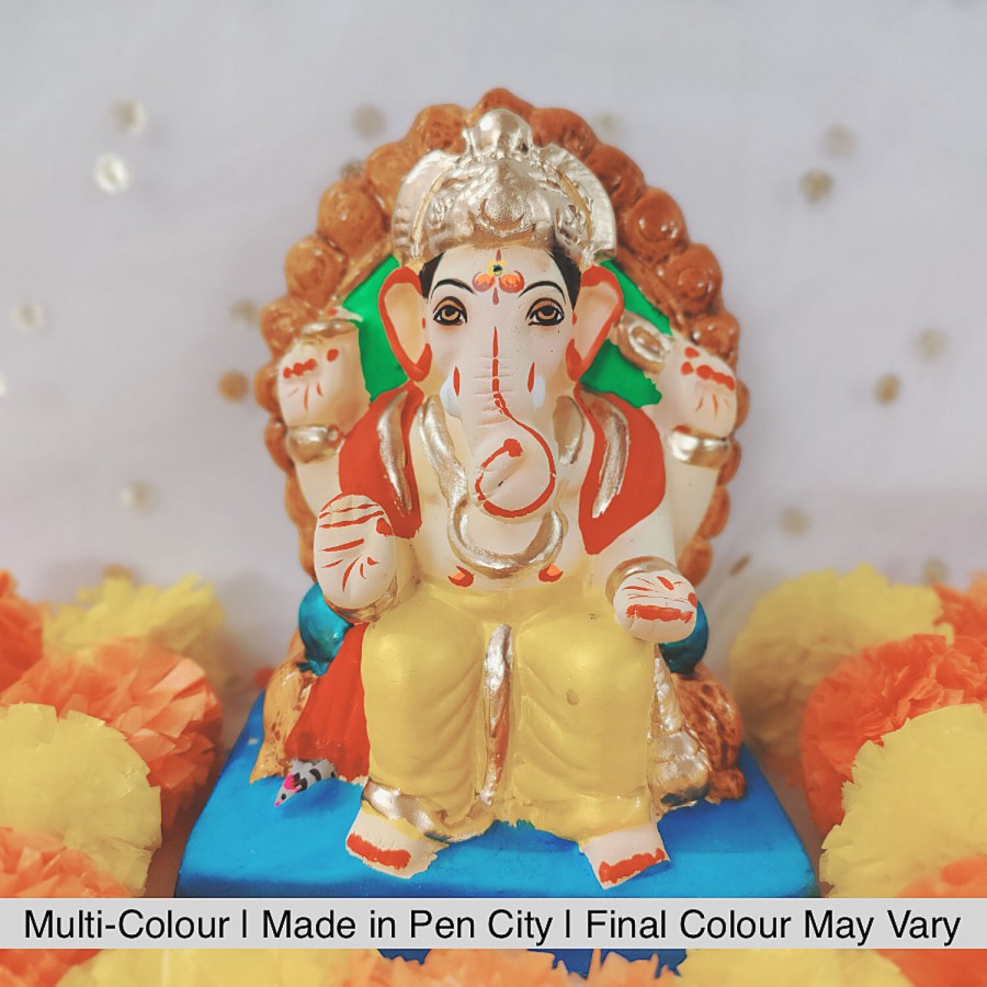 House of Festivals Ganpati Clay Murti/Ganesha Idol - Eco-Friendly