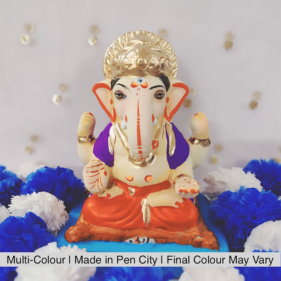 House of Festivals Ganpati Clay Murti/Ganesha Idol - Eco-Friendly