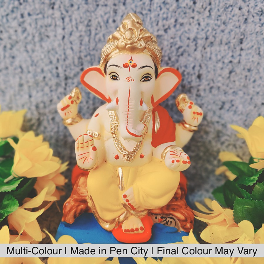 House of Festivals Ganpati Clay Murti/Ganesha Idol - Eco-Friendly