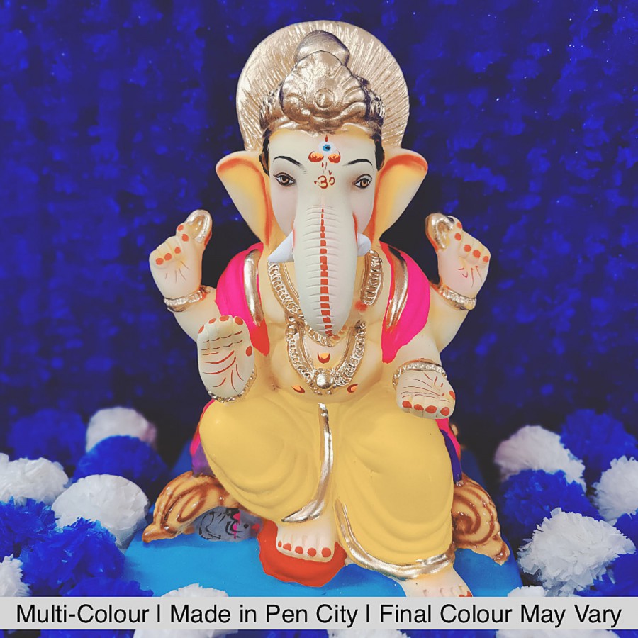 House of Festivals Ganpati Clay Murti/Ganesha Idol - Eco-Friendly