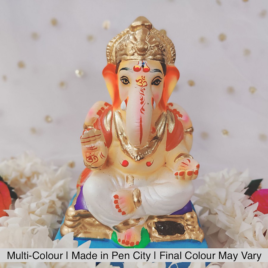 House of Festivals Ganpati Clay Murti/Ganesha Idol - Eco-Friendly