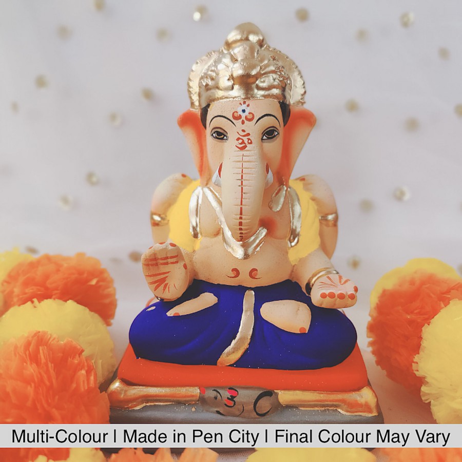 House of Festivals Ganpati Clay Murti/Ganesha Idol - Eco-Friendly