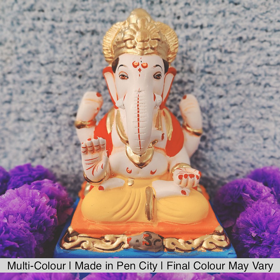 House of Festivals Ganpati Clay Murti/Ganesha Idol - Eco-Friendly