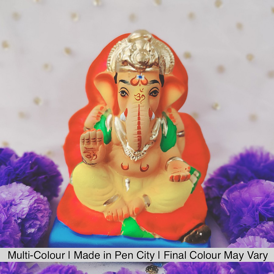 House of Festivals Ganpati Clay Murti/Ganesha Idol - Eco-Friendly