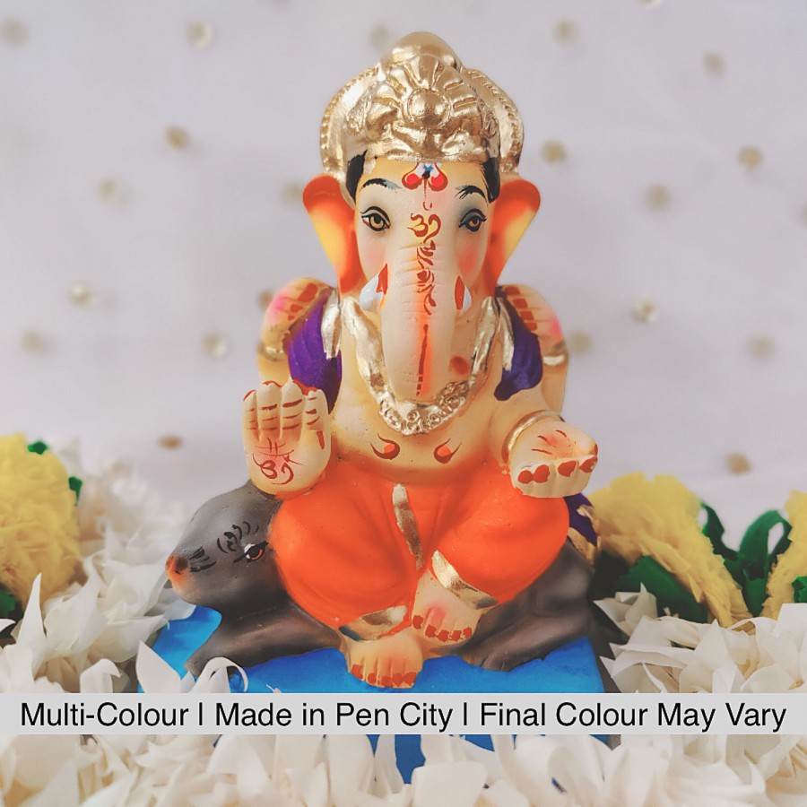 House of Festivals Ganpati Clay Murti/Ganesha Idol - Eco-Friendly