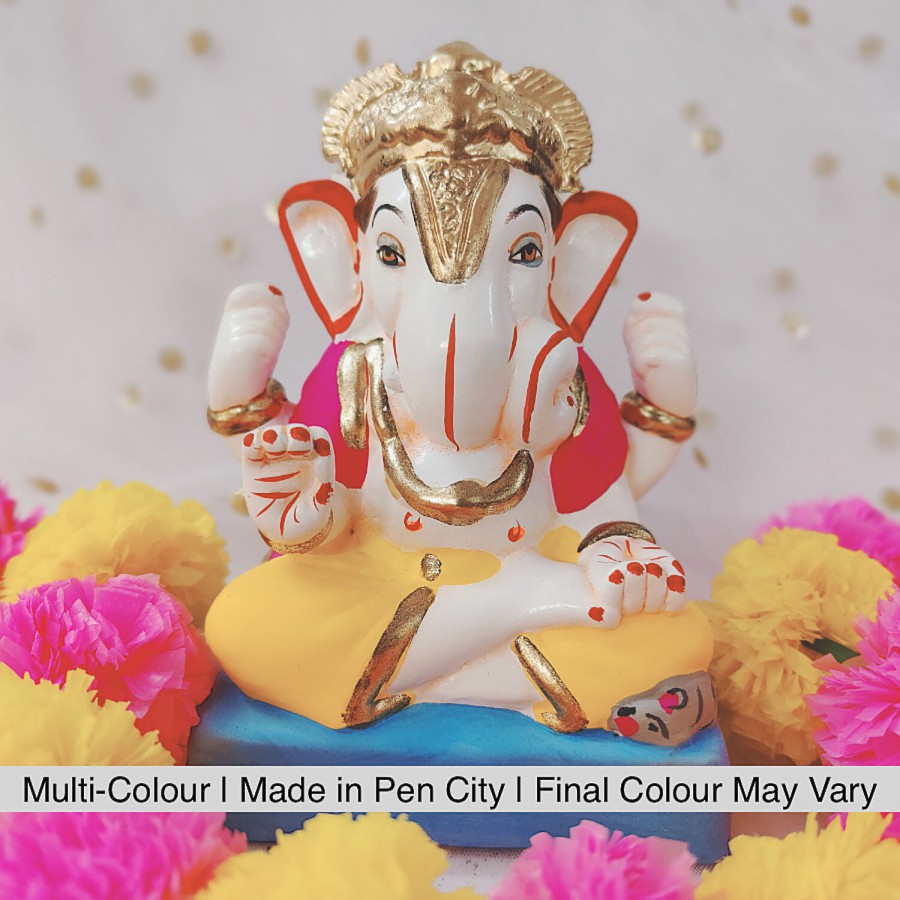 House of Festivals Ganpati Clay Murti/Ganesha Idol - Eco-Friendly