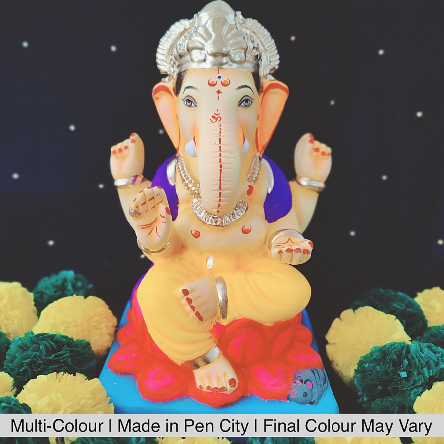 House of Festivals Ganpati Clay Murti/Ganesha Idol - Eco-Friendly