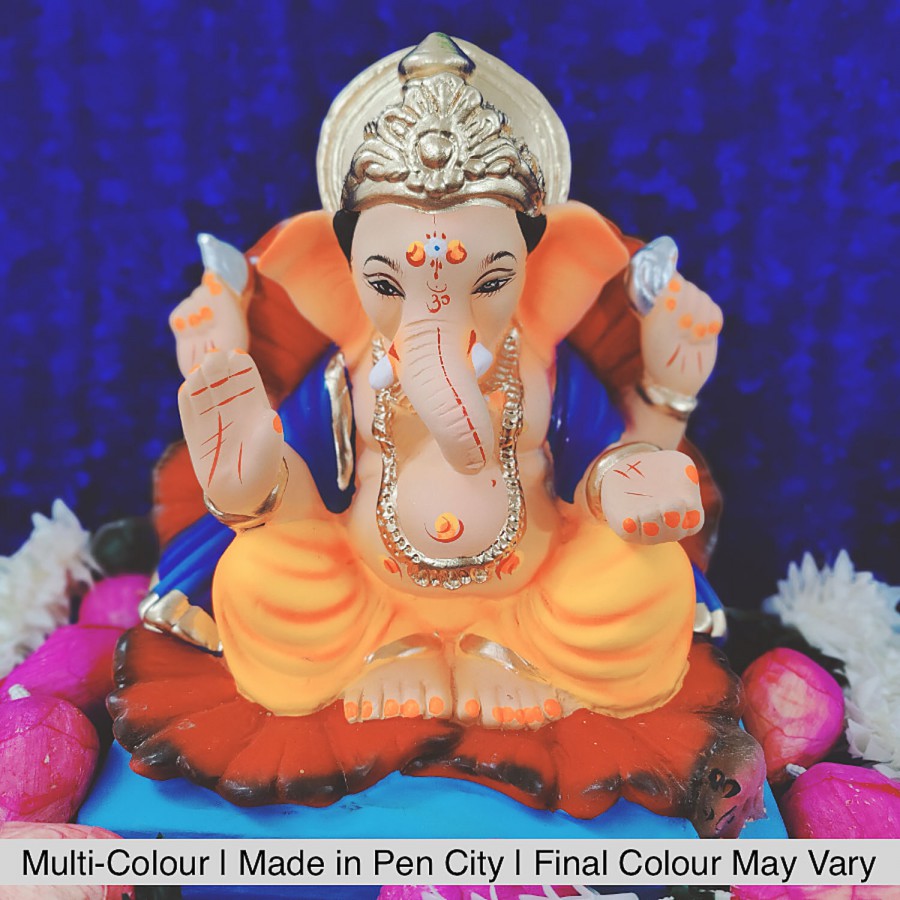 House of Festivals Ganpati Clay Murti/Ganesha Idol - Eco-Friendly