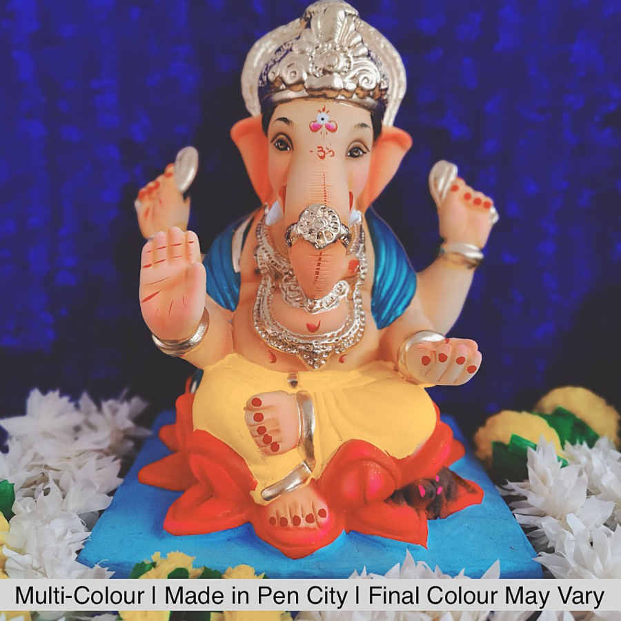 House of Festivals Ganpati Clay Murti/Ganesha Idol - Eco-Friendly