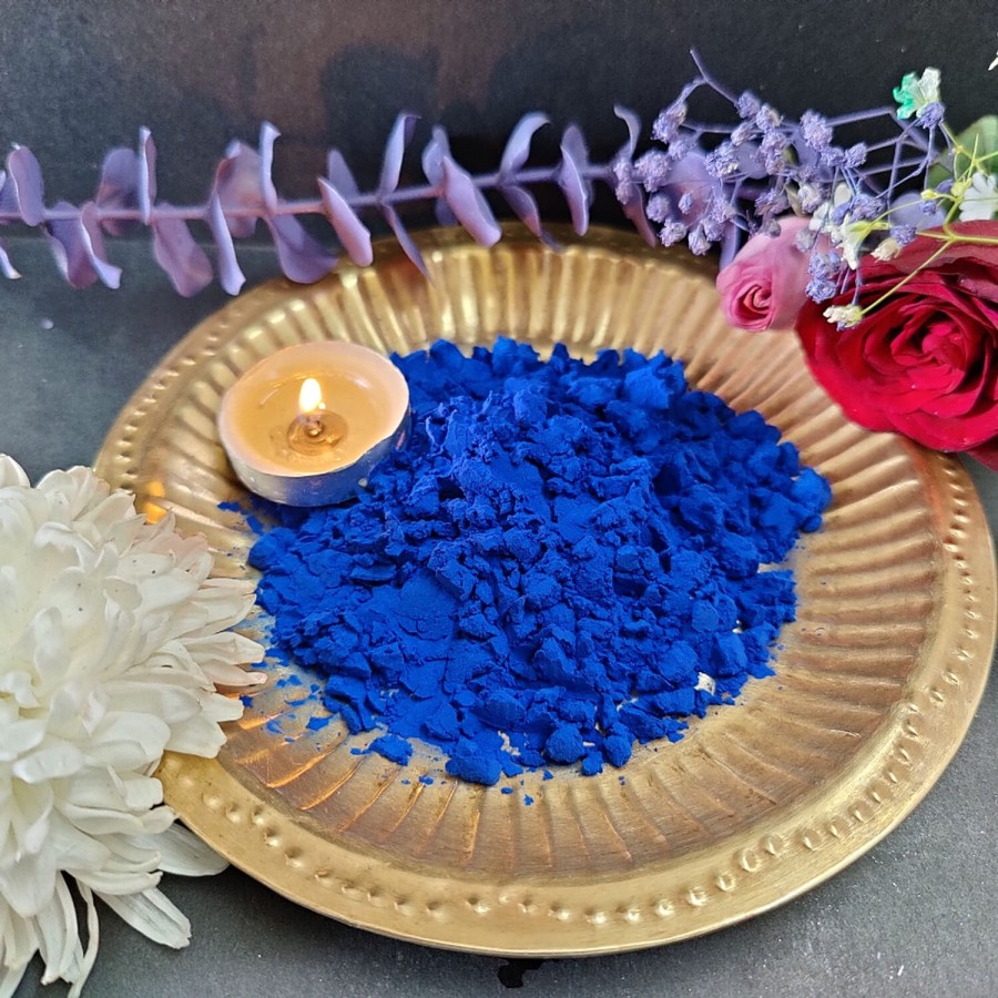 House of Festivals Standard Organic Herbal Holi Colour/Gulal - Blue