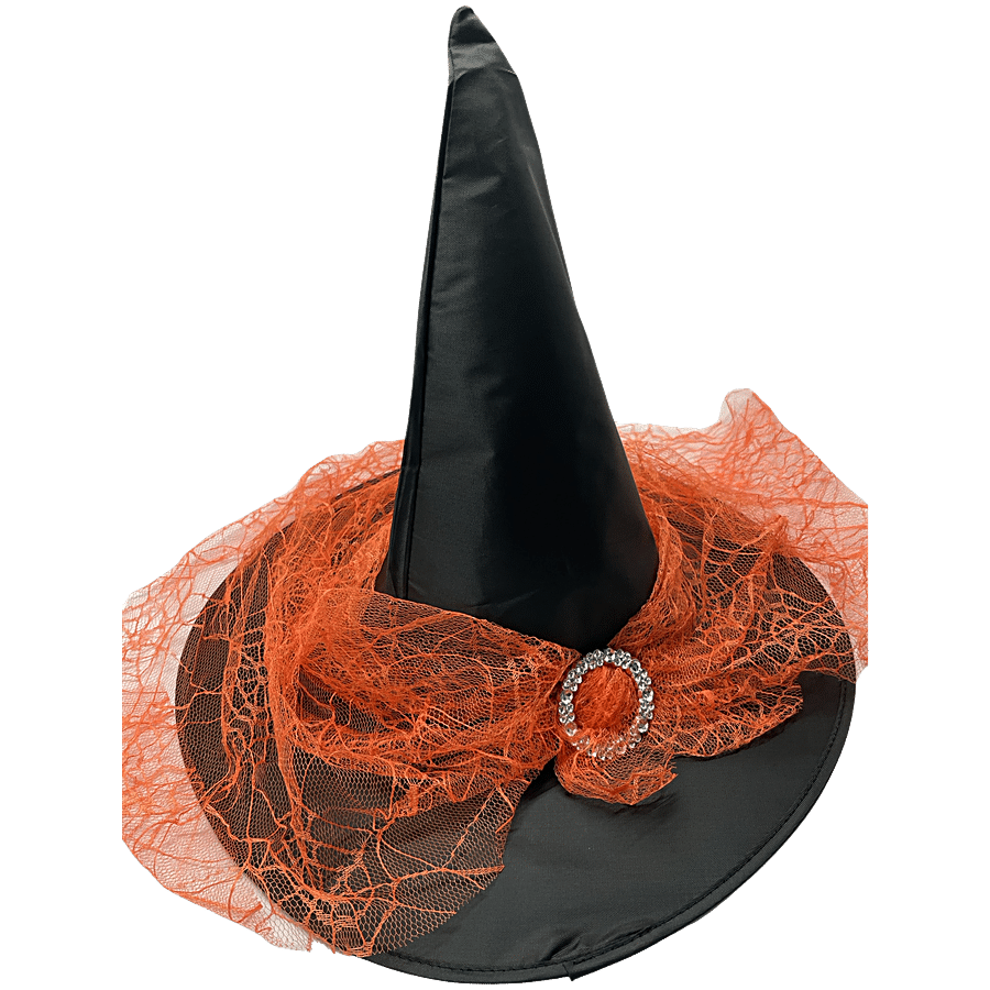 Kostume Halloween Cosplay Witch Hat With Scarf