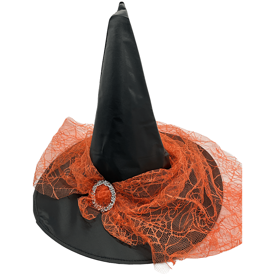 Kostume Halloween Cosplay Witch Hat With Scarf